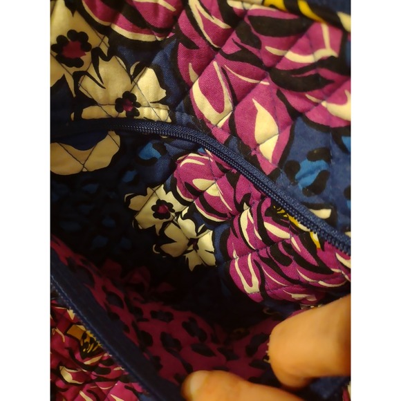 Vera Bradley African Violet Campus Quilted Backpack Floral Leopard Retired main image 10